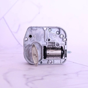 Zinc alloy mechanical music box movement with winding key for DIY craft toys