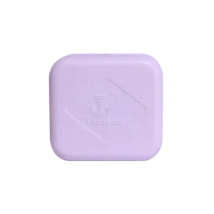 Light purple square music box plastic shell featuring embossed Yunsheng center logo