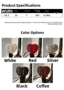 Detail view of heart-shaped crocodile pattern PU leather handbags in multiple colors