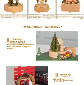 Detailed craftsmanship of handmade wooden music boxes with intricate moving parts