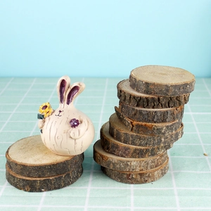 Rondelles de bois naturel 7cm avec écorce pour artisanat DIY et décor rustique