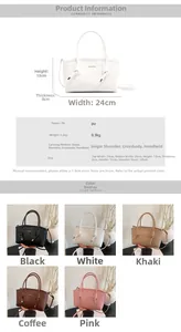 Guida alle taglie dettagliata per borsa tote retrò in pelle PU con logo FASHION