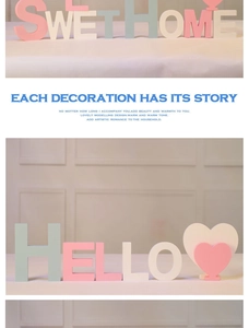 Lettres décoratives SWEET HOME et HELLO en bois pastel pour maison et mariages créatifs