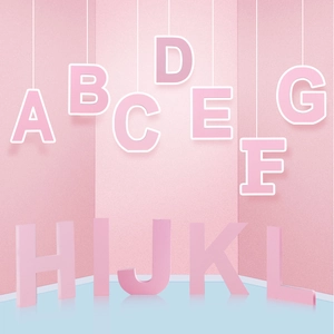 Lettres Alphabet Anglais En Bois Rose Autoportantes Ornements Stéréoscopiques MDF Pour Décor Maison Mariage Fête Accessoires Photo