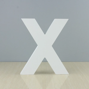 White Wooden English Letter Decorative Ornament MDF Capital Letter Sculpture For Home Office Wedding Party Table Desktop Decor