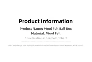 Detailed specifications for wool felt snowflake balls holiday decoration in boxed set