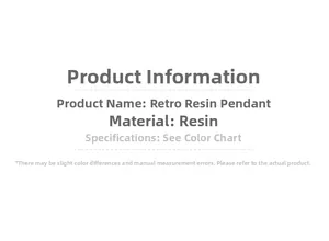Detailed material specifications for vintage resin Christmas ornaments on white background