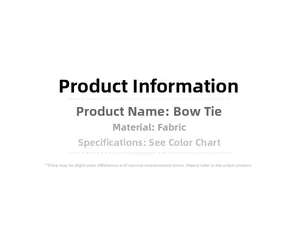 Detail specifications of Christmas fabric bowknot decorations with product info text