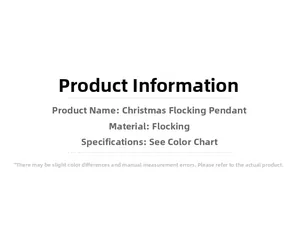 Detail showing the flocked material texture and specifications of Christmas bell ornaments