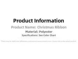 Detaillierte Spezifikationen für Weihnachtsband aus Polyester zur Geschenkverpackung
