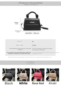Detail of trendy small square bag showing knotted handle and gold metal fastener