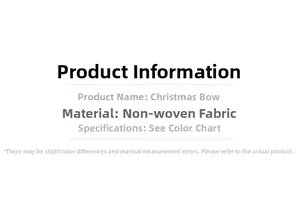 Detailed technical specifications for felt Christmas bows with material information