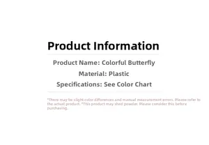 Detailed product specifications of colorful butterfly Christmas tree hanging decorations