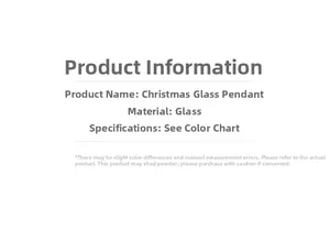 Detailed warning notice for glass Christmas ornaments regarding glitter shedding material