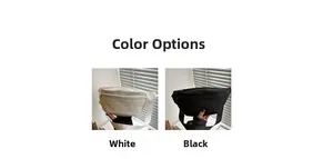 Close-up of nylon crescent bags showing textured white and black fabric options