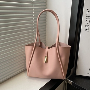 Vintage PU Leder Tote Bag Für Damen Große Kapazität Umhängetasche Mit Metallschnalle Elegante Pendler Unterarmtasche Reise