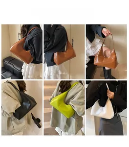 Borsa a tracolla hobo minimalista in vari colori indossata da modelle per look diversi