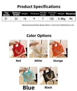 Spécifications de taille et options de couleurs pour le sac à bandoulière matelassé