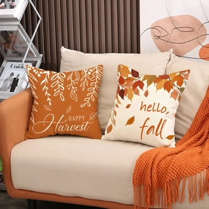 Fodere per cuscini zucca raccolto autunnale con decorazioni rustiche per divano