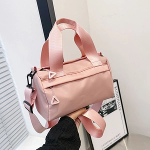 Lightweight Nylon Crossbody Bag For Women Large Capacity Pillow Handbag With Triangle Zipper Pull For Sports Travel Daily