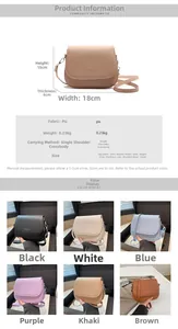 Tableau des tailles détaillé et spécifications pour le sac de selle vintage en cuir PU