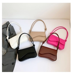 Multi-color French style underarm bags in cream, khaki, rose, black, and brown