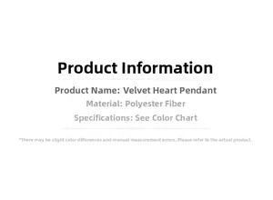 Detailed product specifications for the red polyester heart-shaped party hanging ornaments