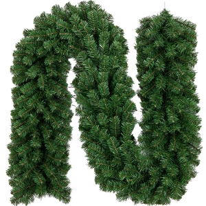 2.7m dense green Christmas PVC garland for festive DIY mall and home decoration
