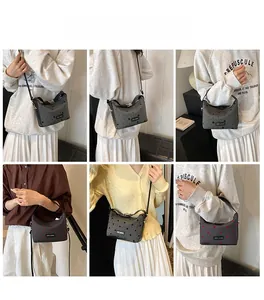 Three stylish women's crossbody bags featuring star and polka dot patterns with rich rabbit logo
