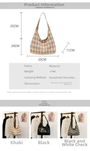 Detailed dimension guide for the lightweight quilted canvas tote bag showing exact measurements