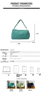 Especificaciones detalladas de tamaño para un bolso tote grande con dimensiones