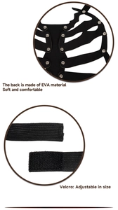 Λεπτομέρεια θώρακα σκελετού από μαλακό EVA με ρυθμιζόμενους ιμάντες Velcro και μεταλλικά πριτσίνια
