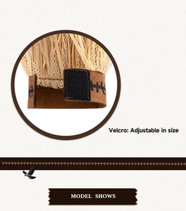 Λεπτομέρεια ρυθμιζόμενου κλεισίματος velcro σε αξεσουάρ σκιάχτρου από άχυρο με τσόχα