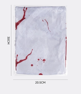Detail view of bloody bride costume accessory in 30x20.5cm packaging for Halloween cosplay