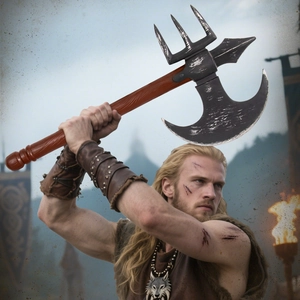 Viking Battle Axe Trident Halloween Cosplay Prop PU Foam Medieval Realistic Weapon Toy For Costume Party
