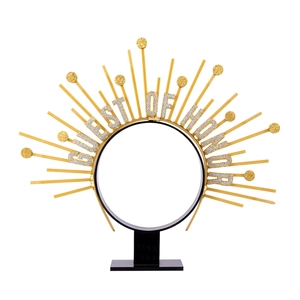 Golden sunburst halo headband with Guest of Honor glitter lettering for party cosplay