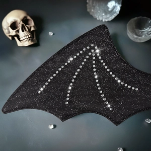 Funkelndes Fledermausflügel-Stirnband mit Strasssteinen für Halloween-Cosplay-Zubehör