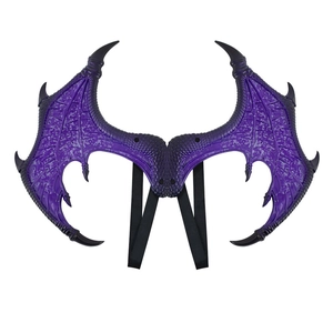 Ensemble d'ailes de dragon violettes et noires pour cosplay d'Halloween enfant
