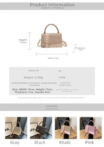 Detailed dimension guide and specifications for the stylish small square crossbody bag