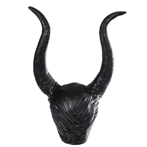 Copricapo corna di Malefica nero per cosplay di Halloween e accessorio per feste