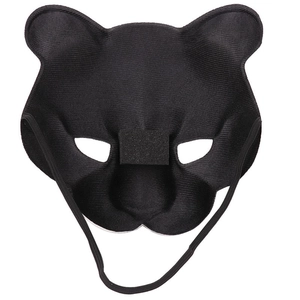 3D realistic black panda EVA mask for Halloween party with elastic strap and padding