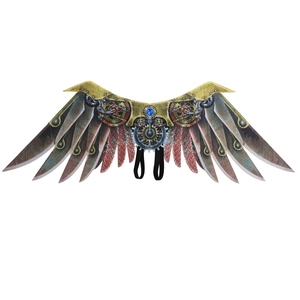 Steampunk mechanical wings with gears and bronze blade wings for Halloween cosplay