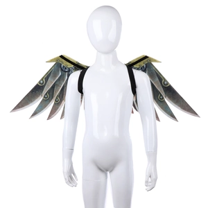 Steampunk style mechanical blade wings with gear patterns for Halloween cosplay