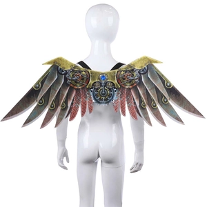 Steampunk mechanical wings with gears and bronze details for cosplay costumes