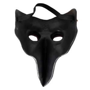 Maschera da medico della peste steampunk nero opaco per costumi cosplay di Halloween