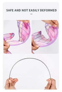 Detailed view of durable purple pink butterfly wings showing flexible metal frame and fabric