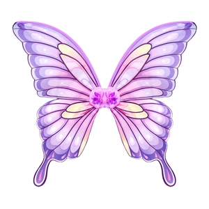 Colorful purple and yellow butterfly wings costume for kids on Easter Day party