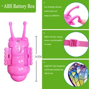 Detail view of the pink fairy wings features like adjustable straps and PET material