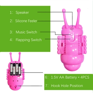 Detail view of electric fairy wings showing battery compartment and functional switches