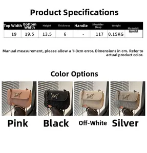 Detailed size specifications for trendy small crossbody bag with bow decoration